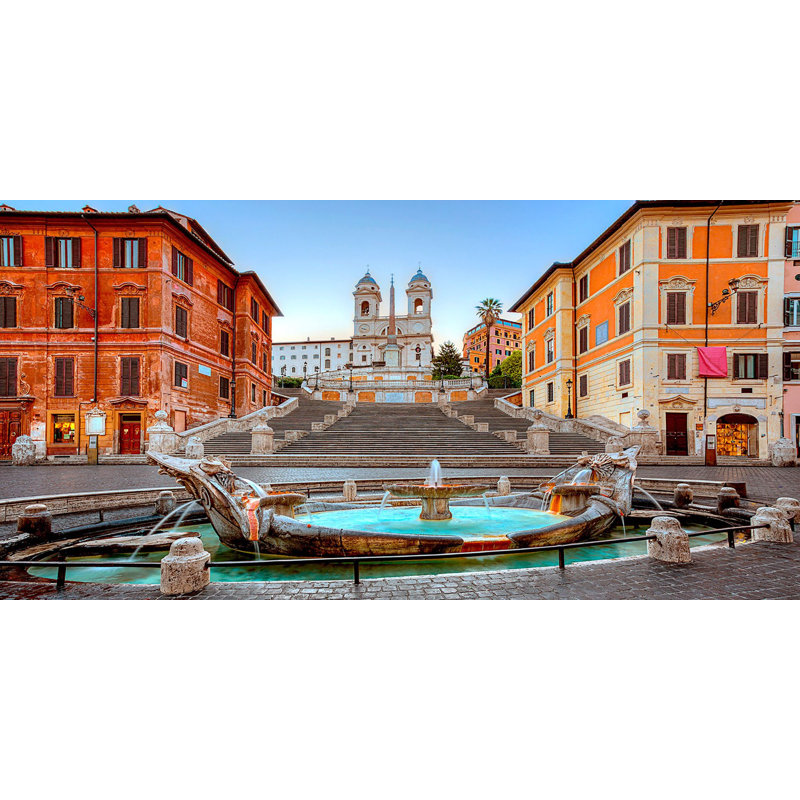 Piazza Di Spagna, Rome - Wrapped Canvas Print, 60cm H x 120cm W