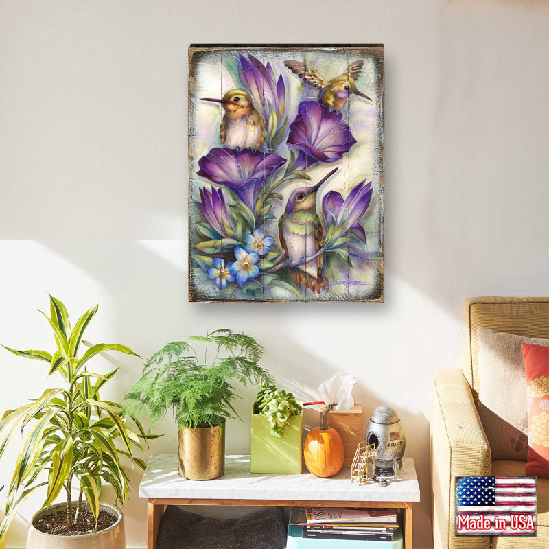 " Everlasting Friendship Hummingbirds " by Jody Bergsma, 24" H x 18" W x 2" D