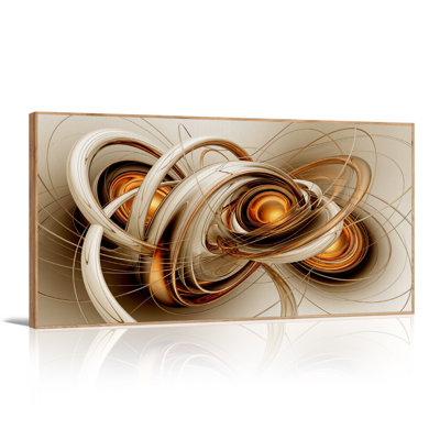 «Swirling Gold and Bronze», art mural sur toile