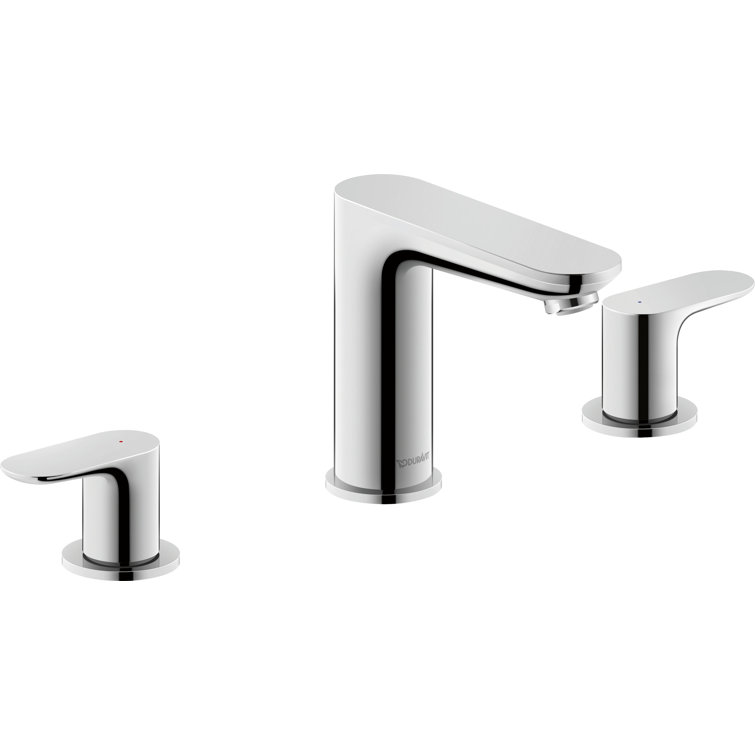 No.1 Widespread 2 Handle 5-1/8 Tall Bathroom Sink Faucet (with drain assembly) - Chrome