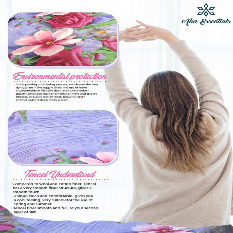 Aurora Floral Sheet Set Queen Size