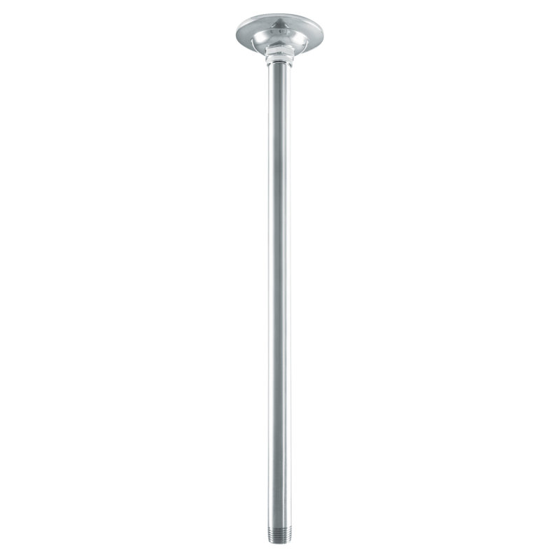Kingston Brass Shower Scape 17-Inch Rain Drop Ceiling Mount Shower Arm with Round Flange, Polished Chrome