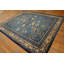 Antique Peking Chinese Floral, Medallion Blue 1890s Rug