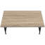 Table basse rectangulaire pour salon moderne, L 40 po, stratifié taupe, base en métal noir, table d'appoint