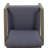Minimalist style, simple armchair