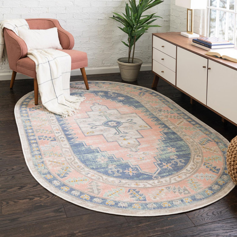 Shauntrelle Oriental Indoor Rug, Oval 5' x 8'