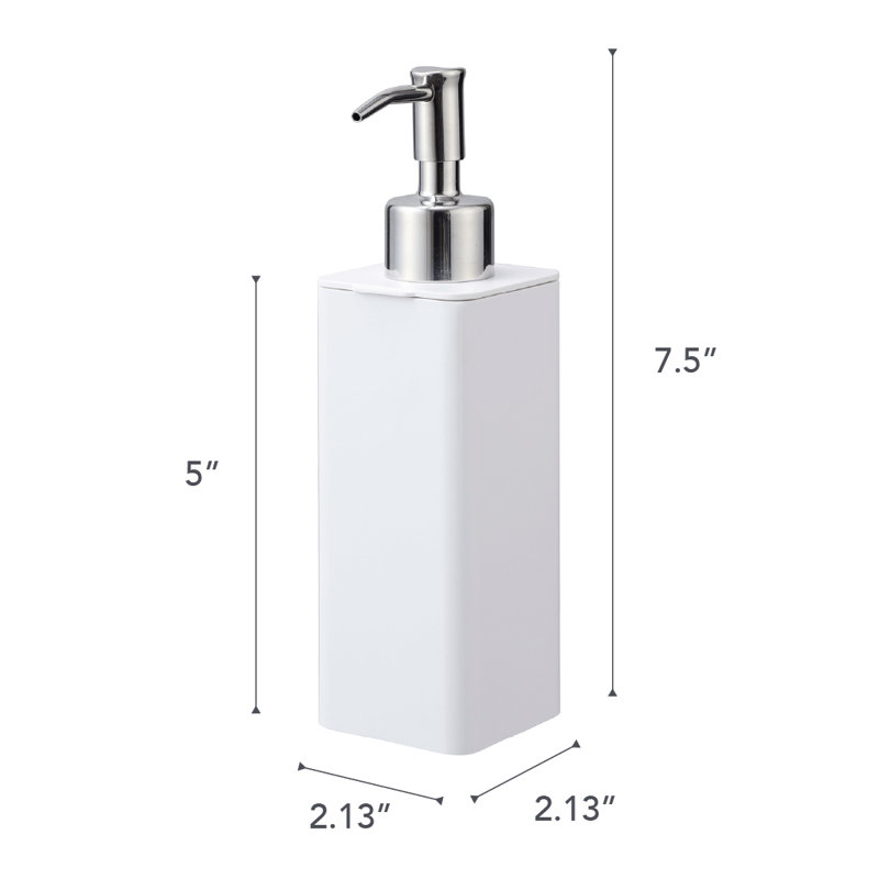 White ABS Plastic Refillable Hand Soap Dispenser with Pump
