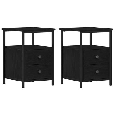 34cm W Metal Bedside Table
