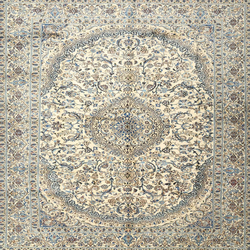 Tapis traditionnel gris / noir Cundick, Carré 5 pi