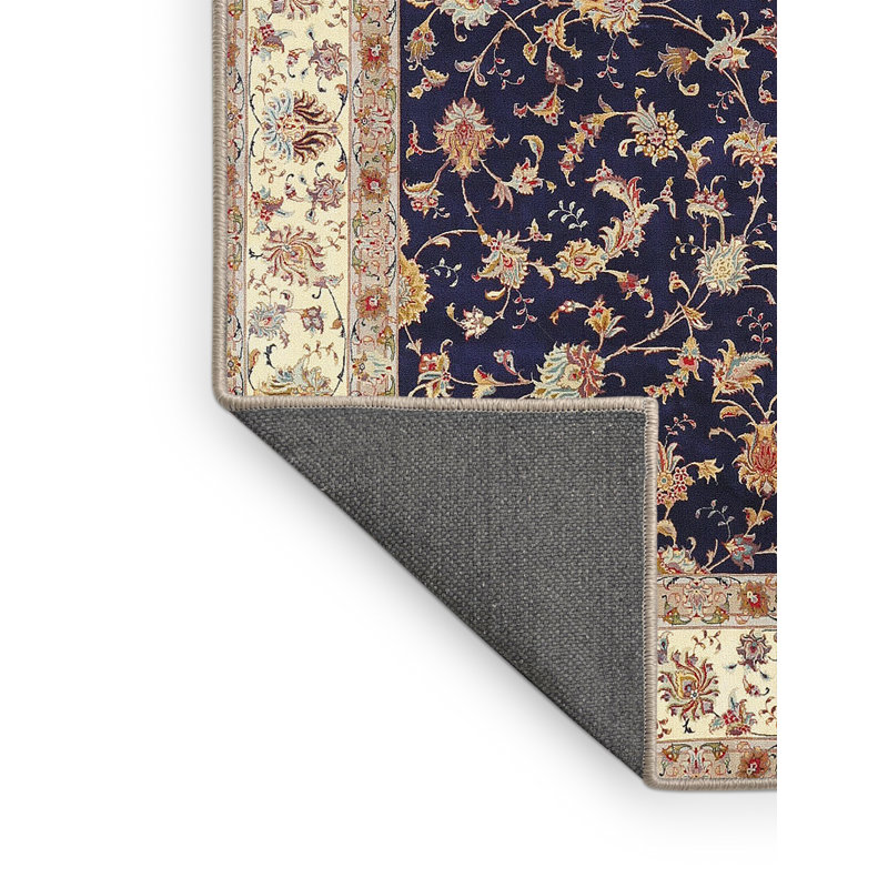 Tapis décoratif en laine beige/mauve Kari oriental, Rectangle 7 pi x 9 pi