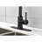 Matte Black Pull Out Kitchen Faucet, Stainless Steel, Single Handle, 3 Water Output Modes, Low Maintenance Faucet With Down In Black, Settings, Stain-521516034