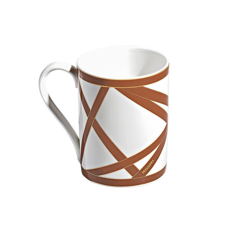 Nastri Bone China Coffee Mug, Beige