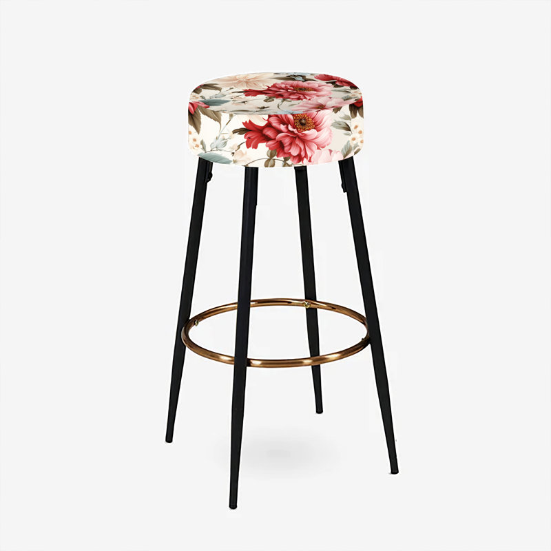 Ensemble de 2 tabourets de bar roses et roses