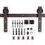Panelled Wood K Series Double Barn Door with Installation Hardware Kit-62523771-70348022