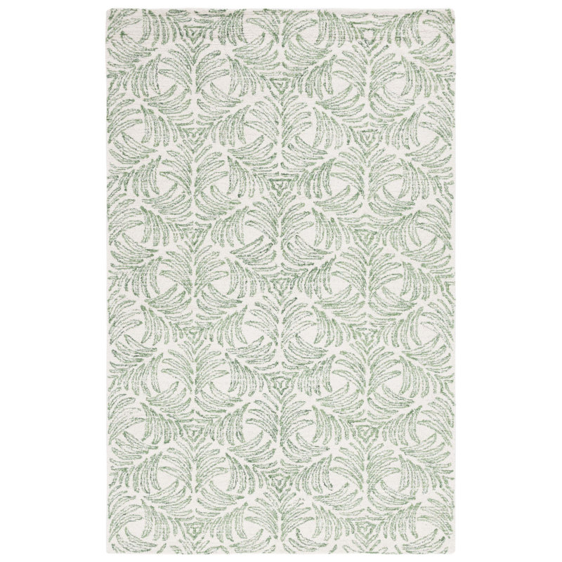 Jalayiah Hand Tufted Performance Floral Rug, Rectangle 8' x 10'