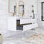 Ensemble de meuble-lavabo mural 59 po avec plateau en résine 59 po-67755684-67755687
