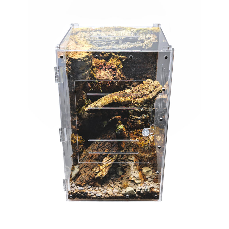Acrylic Reptile Terrarium, 12 Gallon - 20"H x 12"W x 12"D