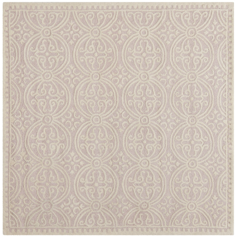 Ame Hand Tufted Wool Geometric Rug, Square 8'