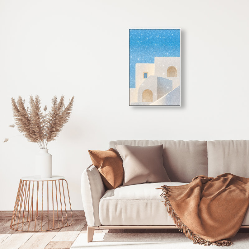 Island Minimalism Print by Oliver Gal, 16"H x 11"W, White Floater Frame