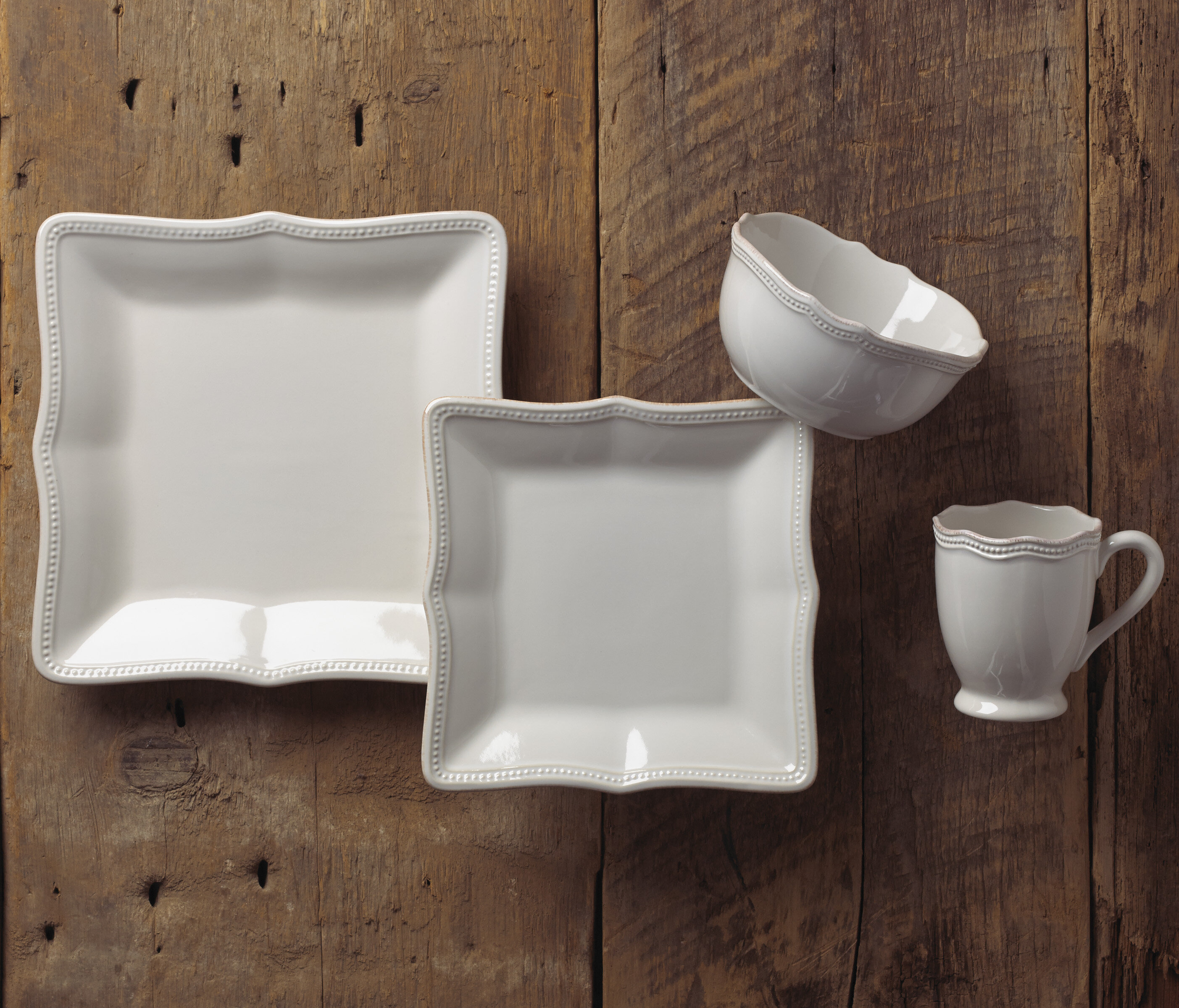 Lenox French Perle White 12 Piece Dinnerware Set