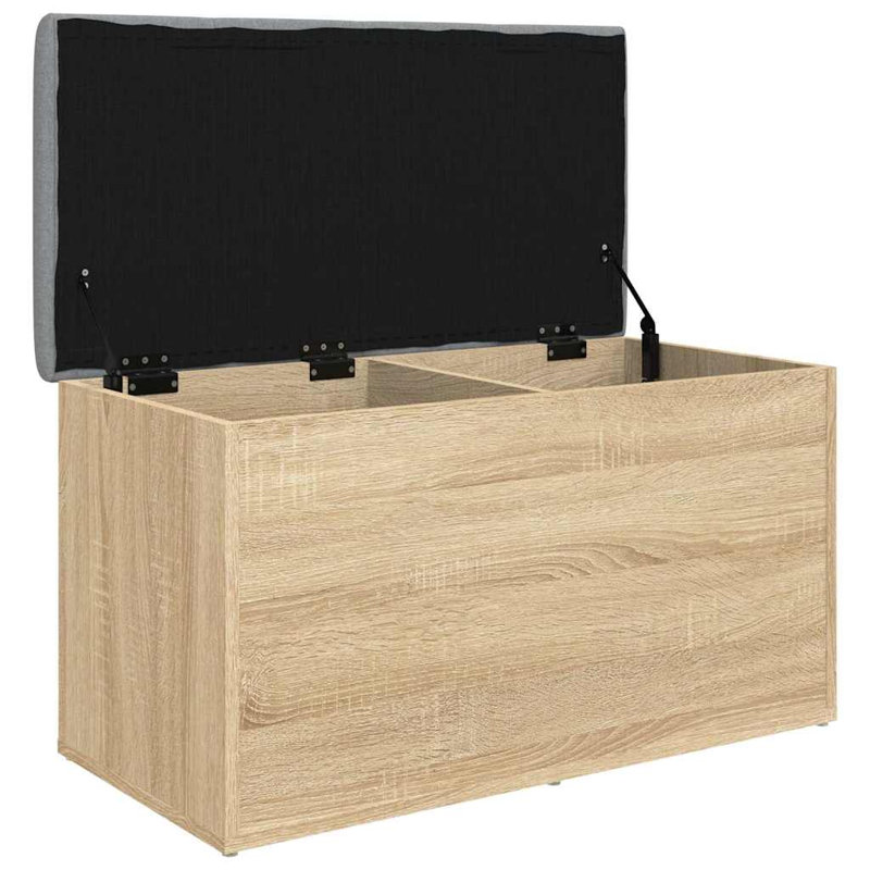 Engineered Wood Storage Bench, 45 cm H x 82 cm L x 42 cm D, Sonoma Oak
