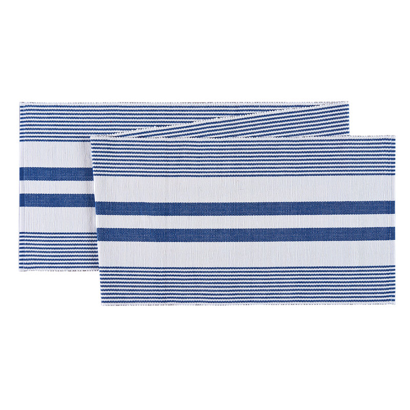 Newlyn Table Runner, Blue & White