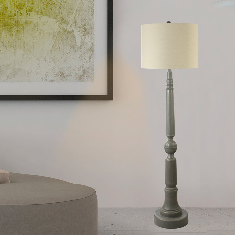 Blina 61'' Gray Traditional Floor Lamp