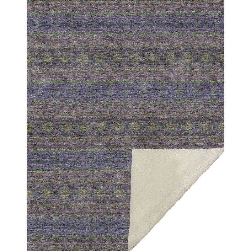 Jeté bohémien Addison Sherpa ASB615, Mauve