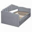 Lit de jour simple tapissier avec couchette, poches et ports USB-1730646467