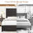  Louby 49" Farmhouse Full Platform Bed, Black-1676035916-1676035917