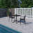 Amazonia Outdoor Patio Braju Black Resin Bistro Table