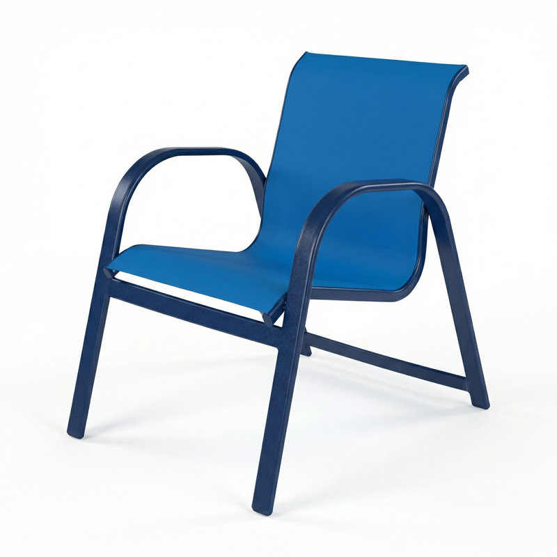 Chaise avec accoudoirs, Harnais bleu royal / minuit