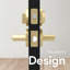  Ensemble combiné de poignées de porte d'entrée réversible et de serrure à pêne dormant cylindrique simple RONN Mega Handles | Levier à clé moderne | Loquet réglable, convient aux portes standard-112104375-136429596-136429597