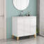 Ensemble de meuble-lavabo moderne avec lavabo 3 trous