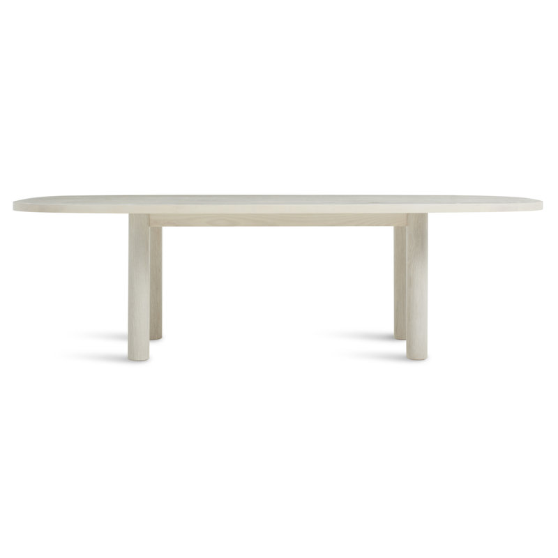 Good Times Oval Solid Wood Dining Table, Whitewashed Ash, 45" W x 100" L