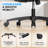 Ergonomic Office Chair, Breathable Rolling Task Chair With Adjustable Headrest, Armrest and Lumbar Support