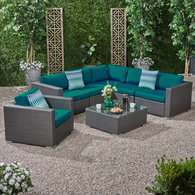 Roxann 6 - Person Modular Patio Conversation Set with Cushions