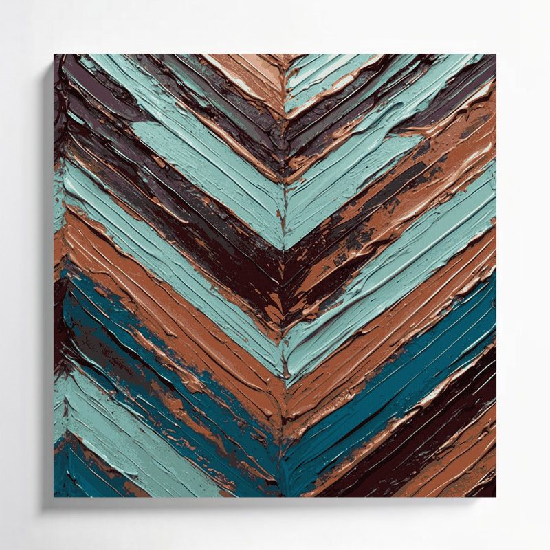Art mural sur toile noir Southwestern, H 12 po x l 12 po