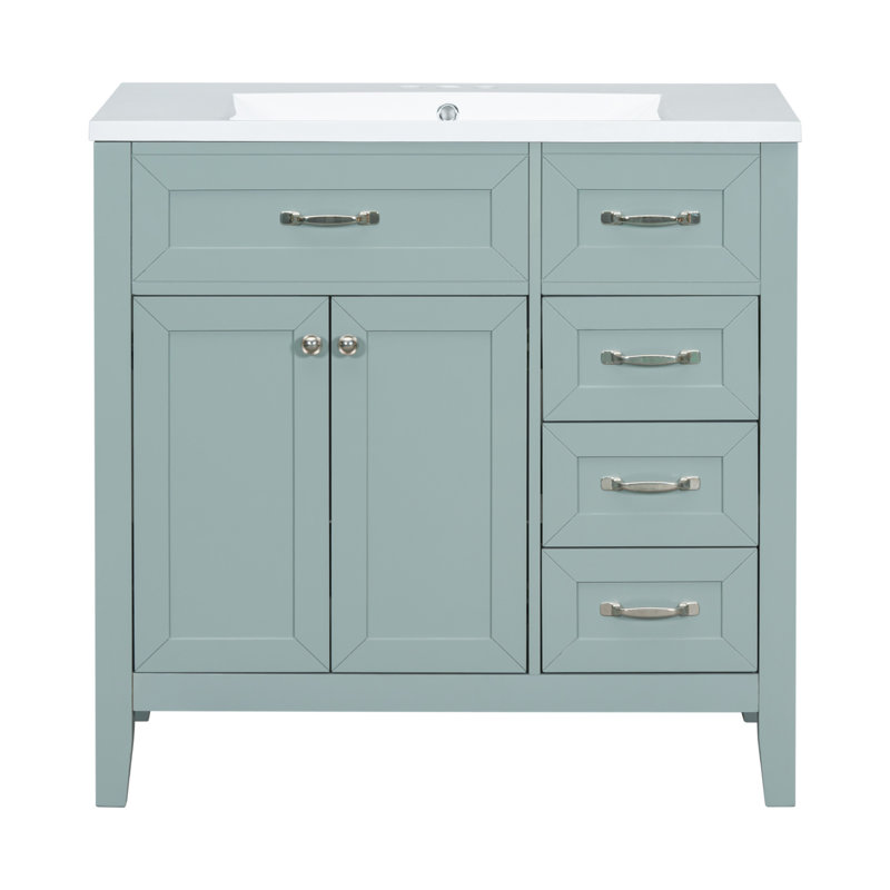 1 35.98'' Single Bathroom Vanity Base Only, Green