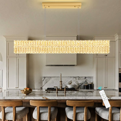 47 Inch Long Light Crystal Chandelier