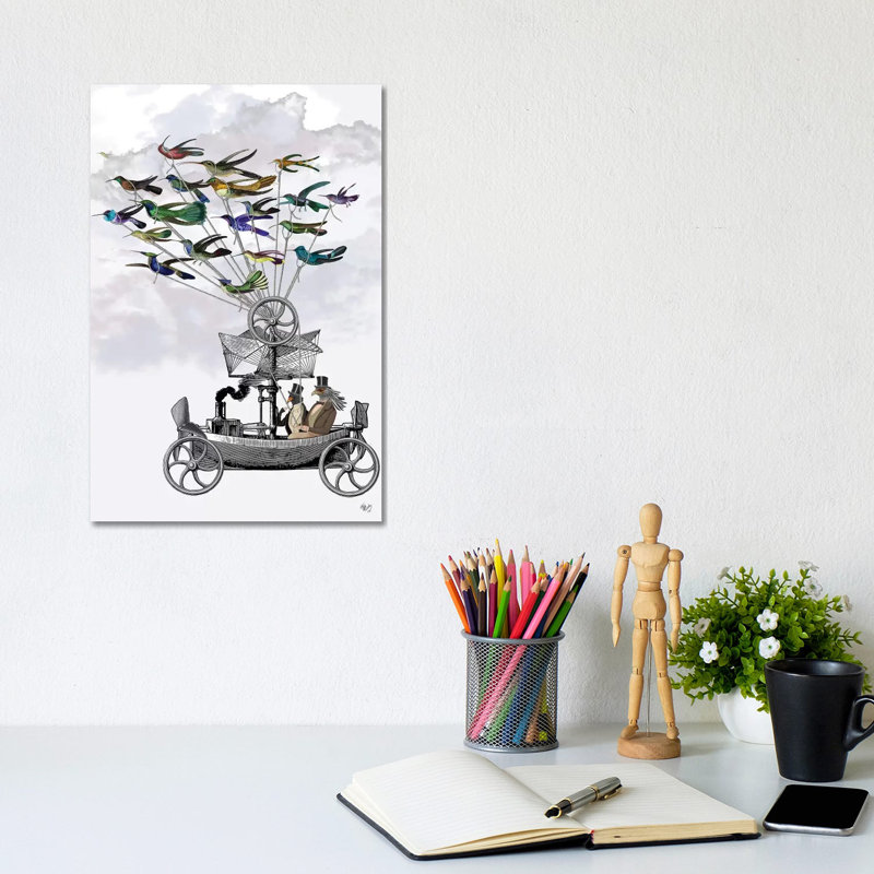 Bird Boat by Fab Funky - Wrapped Canvas Gallery-Wrapped Canvas Giclée, 20.32 cm H x 30.48 cm W