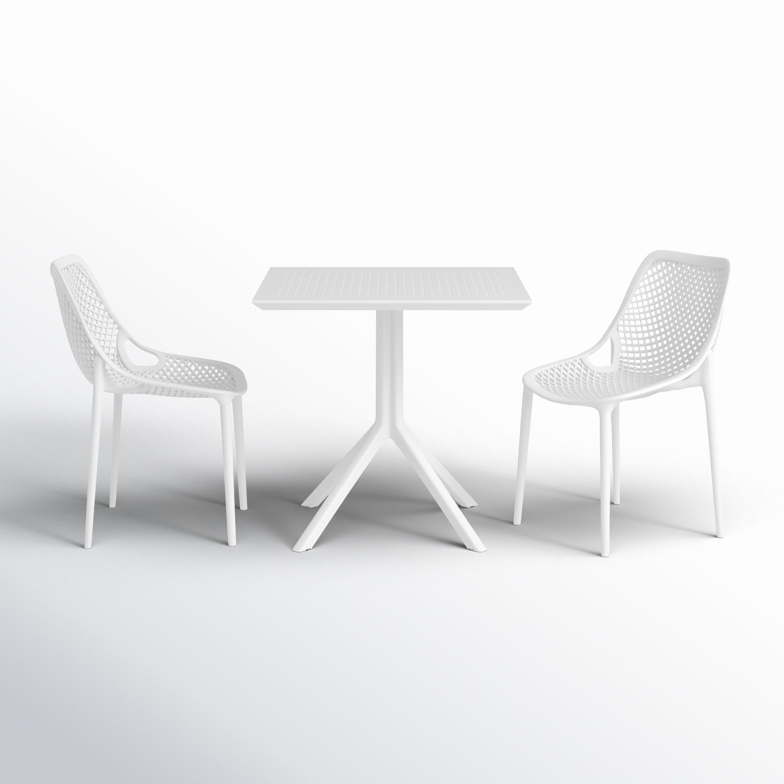 Farrah 32" Patio Bistro Set, White