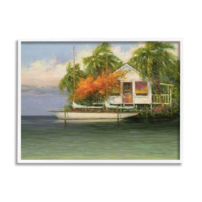" Tropical Seaside House Boat " by Martin Figlinski