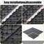 Carreaux de terrasse en plastique emboîtables, 44 paquets de tuiles de terrasse, 12 pouces x 12 pouces imperméables pour une utilisation toutes saisons, tuiles de terrasse de piscine de jardin, gris foncé