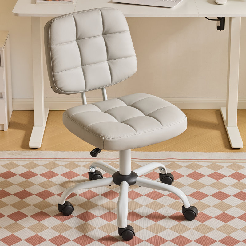 Chaise de bureau 22,1 po, Gris clair, Blanc