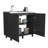 Napoles 2 Utility Sink With Cabinet, Stainless Steel Countertop, Interior Shelf