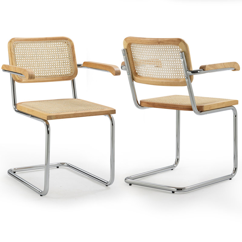 Algunde 18.1'' H Metal Armchair, Brown