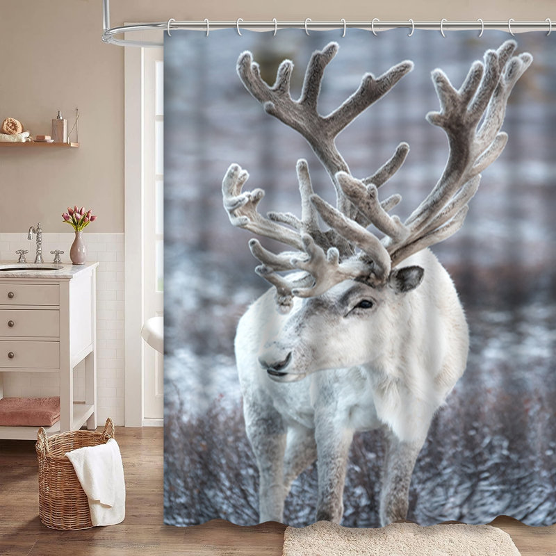Rideau de douche White Reindeer, L 72 po x l 84 po