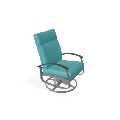 Chaise berçante pivotante réglable avec coussins Askar