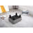 Ottoman Foot Rest, Small Foot Stool With Linen Fabric Upholstery And Plastic Legs, Cube Ottoman For Living Room, Gray-1309701693